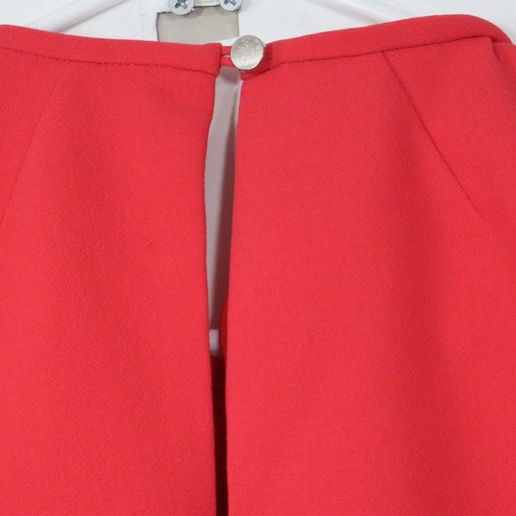 Kate Spade Womens Dress Red Sleeveless2 Pockets Back Button Size 0 Round Neck - Picture 7 of 8